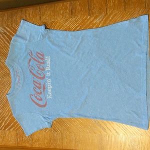 Ladies Coca Cola T-shirt by Mighty Fine, fitted, lightweight Sz Large